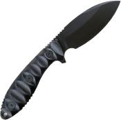TD009 — Couteau Defcon Tactical Fixed Blade Lame Acier Sandvik 14C28N Noir Époxy Manche G10 Noir Lame Fixe Housse Kydex - Livraison Gratuite