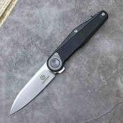 TF6010BK Defcon JK Series Fulcrum Lite | Couteau Lame Drop Point 14C28N | Manche G-10 Noir | Button Lock - Livraison Gratuite