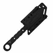 TKF3S05 – Takumitak Utility – Couteau fixe plate semelle – Lame Tanto Acier 3Cr13 Black Oxide  – Plaquettes FRN Noir – Étui POP Tek-Lock  – Livraison Gratuite