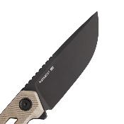 TKTX1RDSMC Couteau Fixe Tekto Knives X1 Atlas Lame Acier CPM MagnaCut Manche G10 Sable Étui Kydex USA - Livraison Gratuite