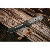TP107D Couteau Fixe TOPS Steel Eagle 107D Lame Acier 1095 Manche Micarta Noir Étui Kydex Made In USA - Livraison Gratuite