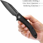 TVTY30BM14 Trivisa Cuckoo – Couteau pliant Liner Lock Lame Acier 14C28N Black Sheepfoot Manche Black Micarta - Livraison Gratuite