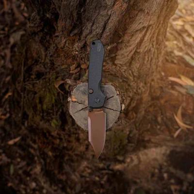 VOSA2926 Vosteed Raccoon 2.0 – Couteau pliant Top Liner Lock Lame Acier 14C28N Manche Micarta Noir - Livraison Gratuite