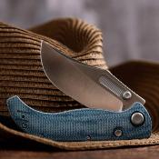 VOSA3901 Couteau Vosteed Naga Clip Point CPM-S35VN Manche Micarta Blue Sécurité Top Liner Lock - Livraison Gratuite