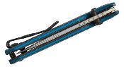 VOSA4103 Couteau Vosteed Vombat Zulu M390 Manche Aluminium Blue Sécurité Crossbar Lock - Livraison Gratuite