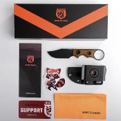 VOSD0503 Couteau Vosteed Quokka-O Bowie Lame Acier 14C28N PEI Amber Housse Kydex - Livraison Gratuite