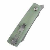 B2135A4 Couteau Higonokami Tenable Knives Lame Acier D2 Reverse Tanto Manche Plaquettes Jade G10 Linerlock | Livraison Gratuite