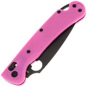 DGRFM022SPKB — Couteau Daggerr Sting Slim Lame Acier VG-10 PVD Noir Manche G10 Rose Crossbar Lock Livraison Gratuite
