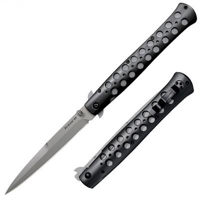 Couteau Cold Steel Ti-Lite Lame Acier S35VN Manche Black Aluminium CS26B6 - Free Shipping