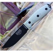 ES4PB017 Couteau ESEE ESEE-4 Lame Black 1095 Carbon Manche Green Micarta USA - Livraison Gratuite