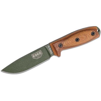 ES4POD011 Couteau ESEE ESEE-4 OD Green Acier 1095 Carbon Manche Natural Micarta USA - Livraison Gratuite