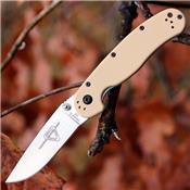 Couteau Ontario Rat II D2 Desert Tan Manche FRN Lame Acier D2 Linerlock Clip ON8828DT - Free Shipping