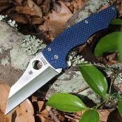 SC253GPCBL Couteau Spyderco YoJumbo Lame Acier CPM SPY27 Wharncliffe Manche  Cobalt Blue G10 Compression Lock USA -  Livraison Gratuite