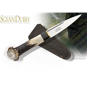 Couteau Dague Scottish Dirk Sheffield Sgian Dhu Crown Stag Acier Carbone Manche Bois de Cerf Made England SHE021 - Free Shipping