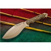 Couteau de Survie TOPS CUMA TAK-RI 3.5 Coyote Brown Acier Carbone 1095 Manche Micarta Made In USA TPCUMATK35 - Free SHipping
