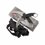 UC2977 United Cutlery Honshu Karambit | Couteau Fixe Lame Hawkbill Acier 7Cr13 Satin | Manche Rubberized Housse Shoulder Harness - Livraison Gratuite