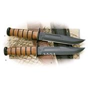 Couteau Short KA-BAR USMC Lame Acier Carbone 1095 Combo Edge USA KA1252 - LIVRAISON GRATUITE