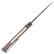 ATZ1867PBBN Couteau ArtisanCutlery Revel Lame Acier AR-RPM9 Manche FRN Brown Verrouillage Button - Livraison Gratuite