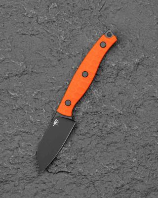 BTKFK07B Bestech Heidi Blacksmith 3 – Couteau fixe lame Acier 14C28N Manche G10 Orange étui Kydex – Livraison Gratuite