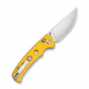 CIVC24020C2 Civivi Noctis – Couteau Pliant Lame Straight Back Acier Nitro-V Manche G10 Yellow Crossbar Lock – Livraison Gratuite