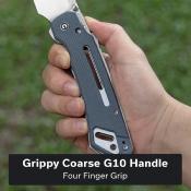 CIVC240522 Civivi Buster FG - Couteau Lame Acier Nitro-V Manche Blue G10 Superlock Bearing - Livraison Gratuite