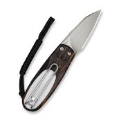 CIVC250545 — Couteau CIVIVI Purr Lame Acier Nitro-V Reverse Tanto Stonewashed Manche Plaquettes G10 Orange, Noir et Blanc Double Detent Slip Joint - Livraison Gratuite