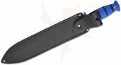 CTK3006HC Condor Combat Machete – Lame Acier 1075 Carbon Manche Blue TPE Housse cuir Salvador - Livraison Gratuite