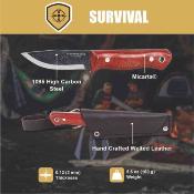 CTK39813HC Couteau de Survie Condor Mini Firewater | Lame Acier 1095 | Manche Micarta & Housse Kydex - Made in El Salvador - Livraison Gratuite
