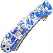 DGRFM024SGZH Daggerr Behemoth Slim Gzhel – Couteau pliant X-Lock Lame Acier VG-10 Satin Manche G10 Motif Gzhel - Livraison Gratuite