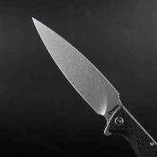 DGRPRFBKSW Daggerr Pero DL – Couteau Pliant Liner Lock | Lame Spear Point 8Cr14MoV Stonewash | Manche FRN Noir - Livraison Gratuite