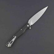 DGRPRFBKSW Daggerr Pero DL – Couteau Pliant Liner Lock | Lame Spear Point 8Cr14MoV Stonewash | Manche FRN Noir - Livraison Gratuite
