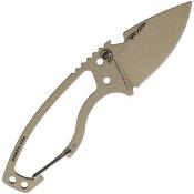DPHTX024 Couteau DPx Gear HEAT Hiker | Acier Carbone 1095HC Desert Tan Ceramic Coated | Manche Squelette Étui Black USA | Livraison Gratuite