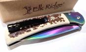  ERA2022RB Elk Ridge A/O | Lame Acier 3Cr13MoV Spectrum | Manche Imitation Bois de Cerf | Liner Lock - Livraison Gratuite