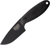 ESSENCILLOB — Couteau Esee Sencillo Lame Acier A2 Étui Kydex Noir Manche Micarta USA Livraison Gratuite