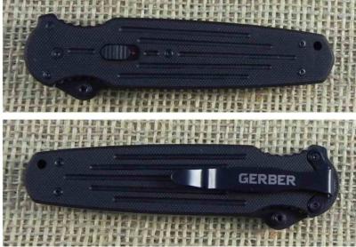 Gerber Covert G1966 – Couteau Pliant Spring Assisted Lame Acier Inox 7Cr17MoV 9,5 Cm Spear Point Noire Dentée, Manche G-10 Noir, Clip Poche – Livraison Gratuite