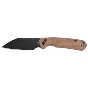 J1945BBN CJRB Pyrite Light J1945-AR-SFII – Couteau Pliant EDC Button Lock | Lame Wharncliffe AR-SFII | Manche FRN Brown - Livraison Gratuite