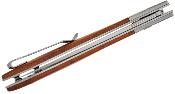 J1959WD Couteau CJRB Sasaya Wood Lame Acier AR-RPM9 Sécurité Button Lock IKBS - Livraison Gratuite