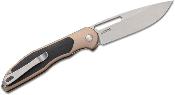 J1963BK CJRB Cutlery Droma – Manche Alu Champagne & G10 lame Drop Point AR-RPM9 SW - Livraison Gratuite