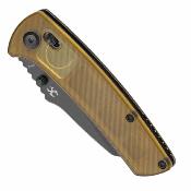 K1015V4 Kansept Main Street – Couteau pliant Crossbar Lock Lame Acier CPM S35VN Manche Amber Ultem - Livraison Gratuite