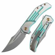 K1089B4 Kansept Orion Limited Edition – Couteau pliant Frame Lock Lame Acier CPM S35VN Manche Titanium Green & Satin - Livraison Gratuite