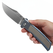 K1108B2 Couteau Kansept Bison Bowie CPM-S35VN Manche Titane Sécurité Frame Lock - Livraison Gratuite