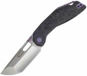 KETM0103 Ketuo Yakuza CF PUE/S Couteau Ketuo Yakuza | Lame Tanto Acier 154CM | Manche Purple Marble Carbon Fiber Linerlock - Livraison Gratuite