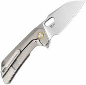 KI3701A1 Couteau Kizer Takahe Lame Acier S35VN SW Manche Titane Grey - Livraison Gratuite