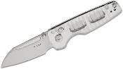 KIV2706A2 Couteau Kizer Parakeet Lame Sheepsfoot Acier Nitro-V Manche Acrylique Blanc Button Lock - Livraison Gratuite