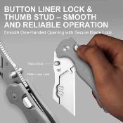KIV348829JSA1 Kizer C01C Uti 1 – Couteau pliant Button Liner Lock Lame Acier 5Cr15MoV Bead Blast Manche Gray G10 - Livraison Gratuite