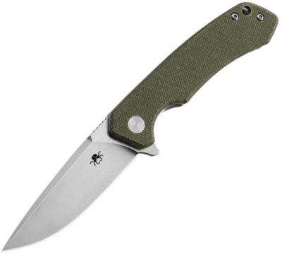 KKNJ146SGN Couteau Pliant Klaken Ridge Pro Lame Acier 14C28N Manche Micarta Vert Linerlock Flipper - Livraison Gratuite