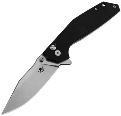 KKNJ284D2 Couteau Pliant Klaken Noir Lame Acier D2 Manche G10 Noir Button Lock Flipper - Livraison Gratuite