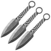 KS1747BWX Set de 3 Kershaw Ion Dagger Couteaux de Lancer Acier 3Cr13 Finition BlackWash Étui Nylon - Livraison Gratuite
