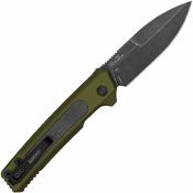 KS7205 Kershaw Launch 22 Auto  | Couteau Pliant Automatique USA | Lame Spear Point CPM MagnaCut | Manche Aluminium OD Green & Micarta - Livraison Gratuite