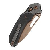 KT1099V3 Couteau Kansept Quasar Drop Point Acier 154CM Manche G10 Black Sécurité Cross Bar Lock - Livraison Gratuite